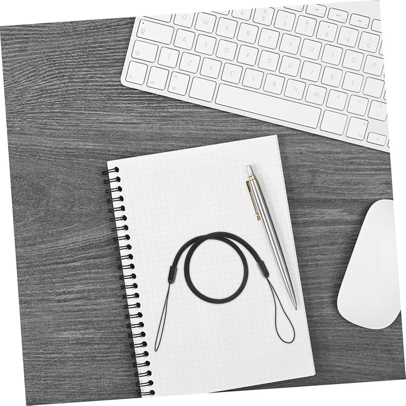 Angoily 8pcs Elastic Lanyard for Clipboard Tablet Stylus Holder Retractable Neck Strap Black - Image 5